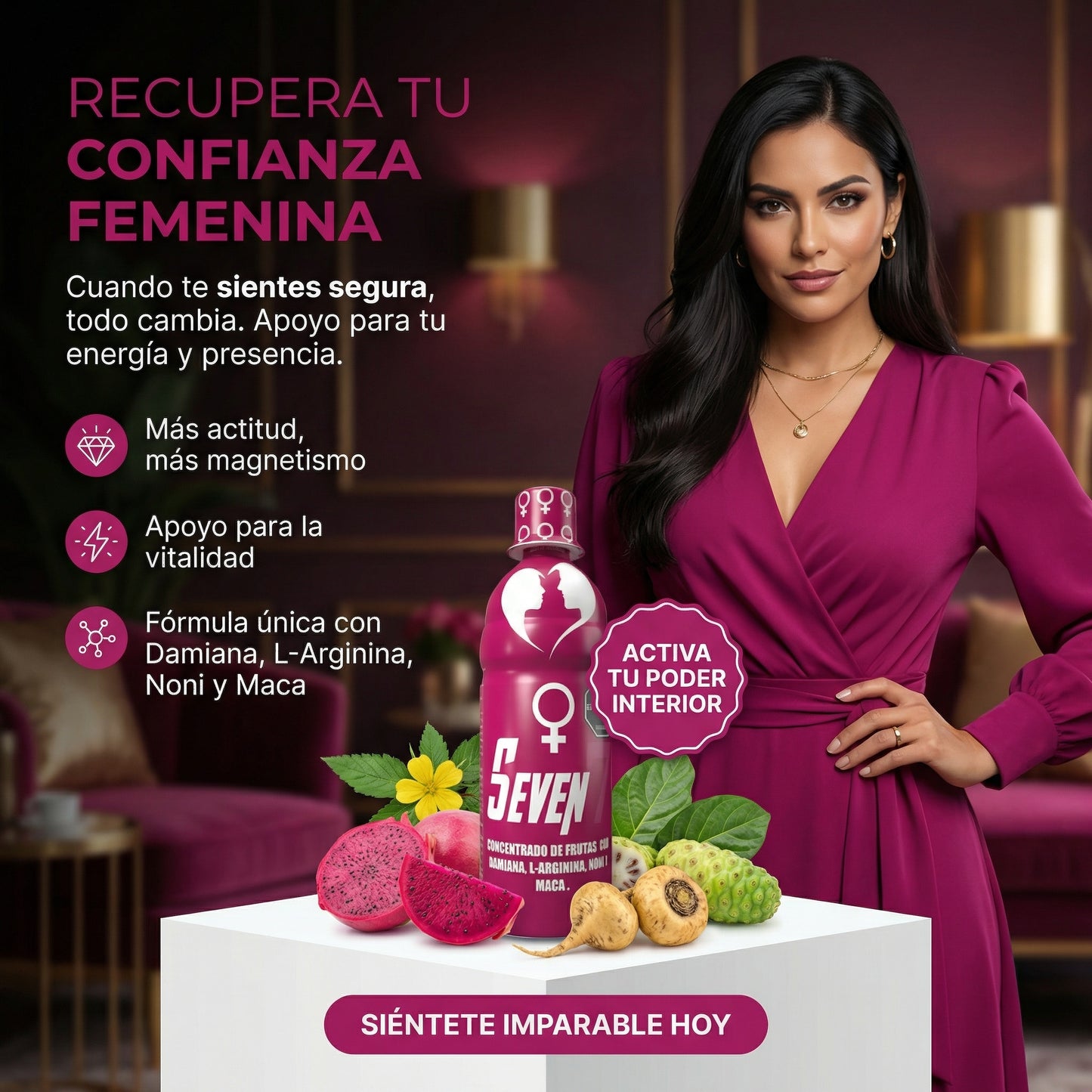 POTENCIALIZADOR PARA MUJERES SEVEN MAGENTA