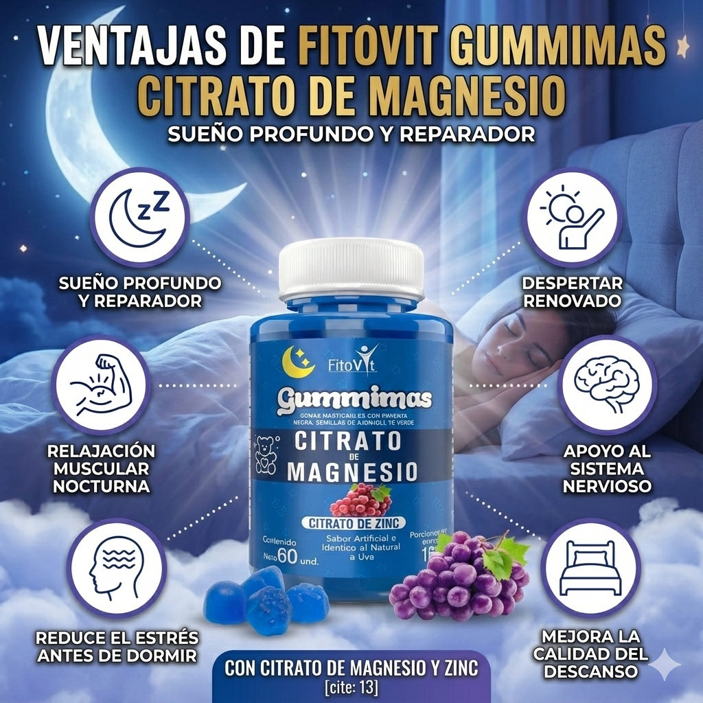 Gomitas de citrato de magnesio por 60 unidades