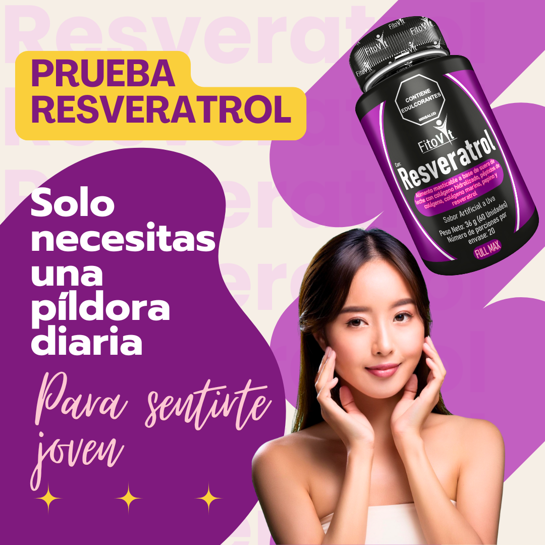 Resveratrol full max por 60 tabletas masticables