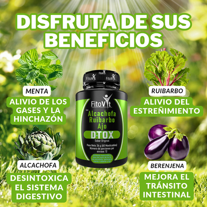 D-TOX Fitovit tabletas masticables por 60 unidades