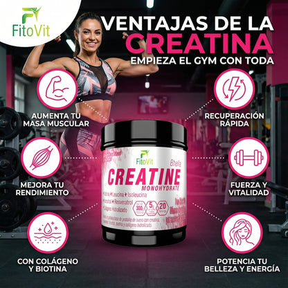Creatina monohidratada Bhella por 300 gramos