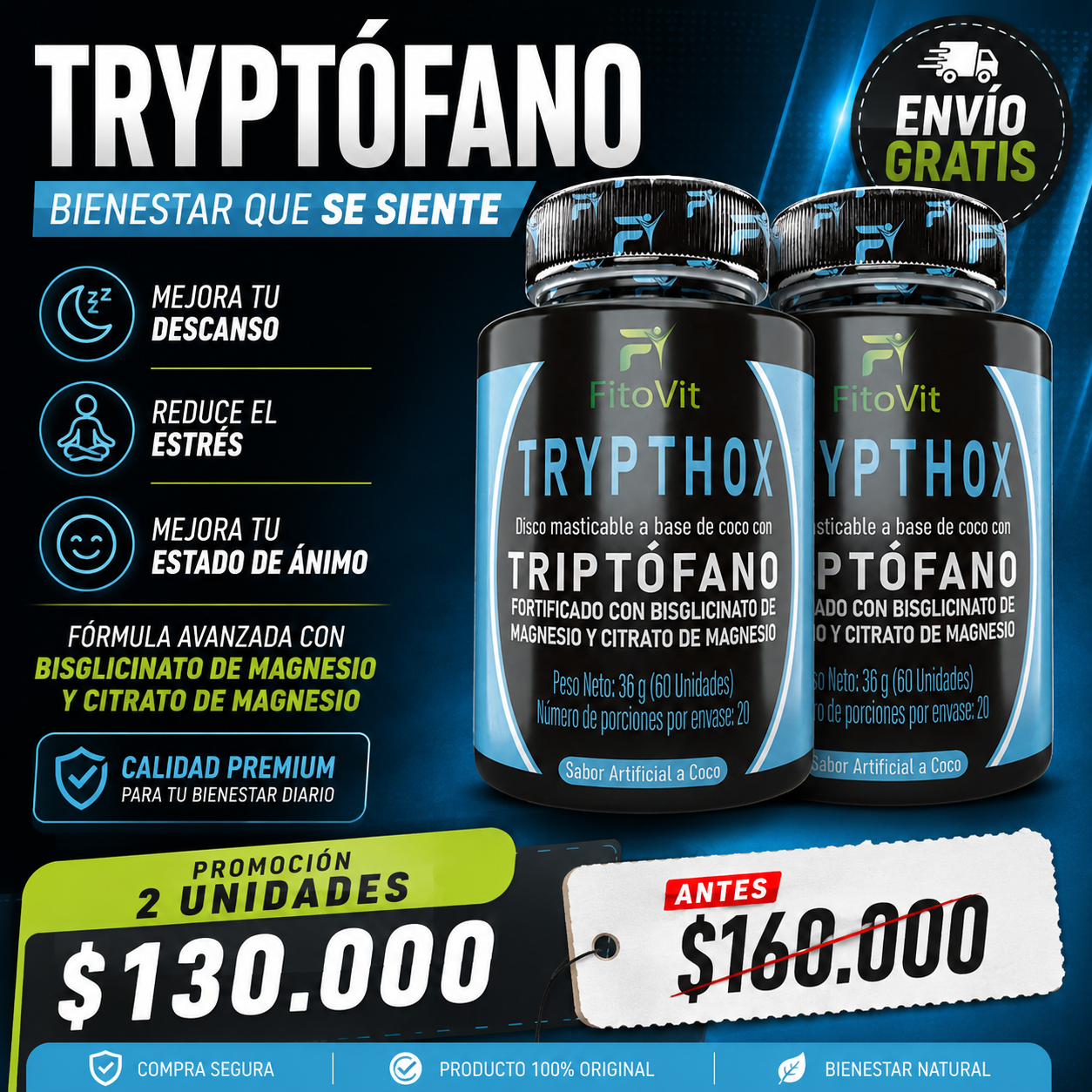 TRIPTOFANO POR 60 UNIDADES