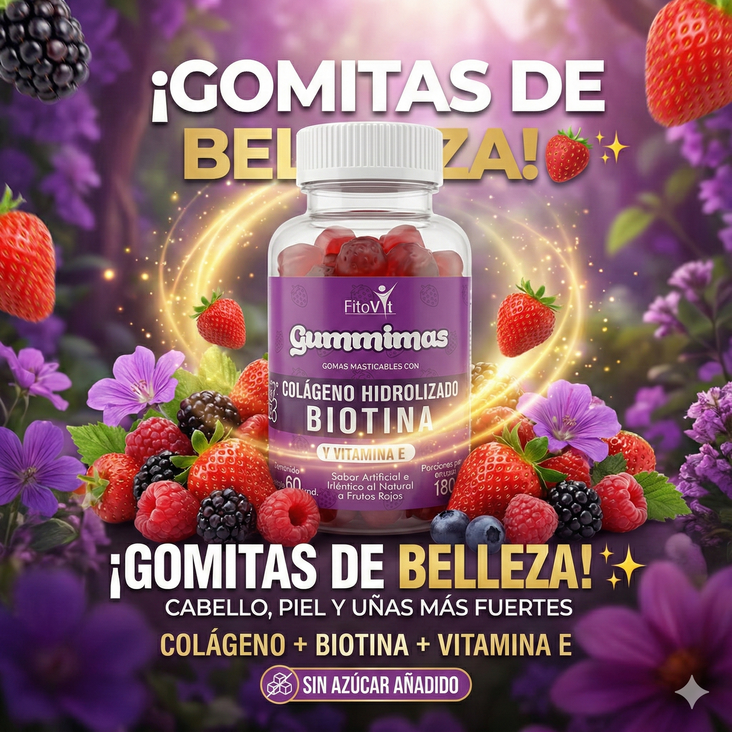 Biotina y colágeno hidrolizado por 60 unidades