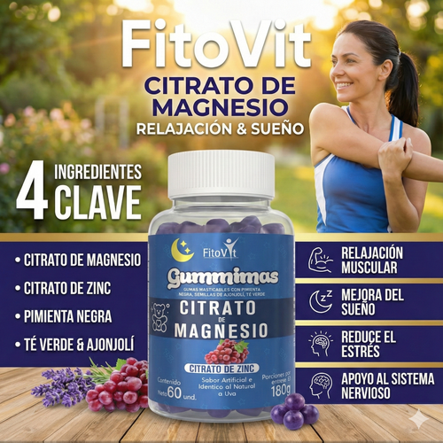 Gomitas de citrato de magnesio por 60 unidades