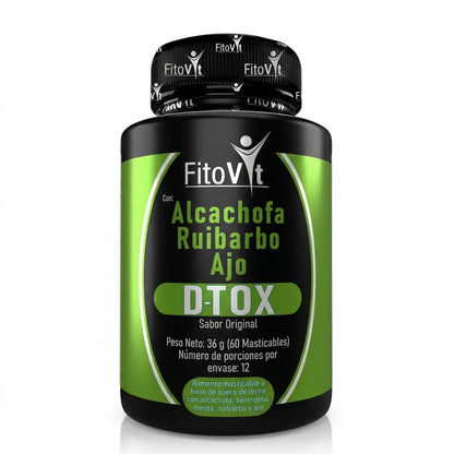 D-TOX Fitovit tabletas masticables por 60 unidades