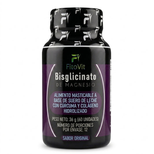 Bisglicinato de Magnesio por 60 Tabletas Masticables