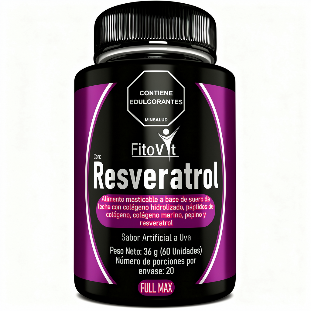 Resveratrol full max por 60 tabletas masticables