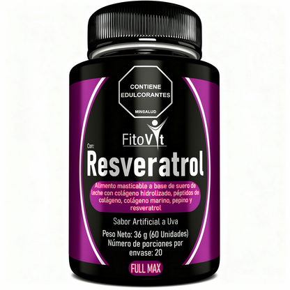 Resveratrol full max por 60 tabletas masticables