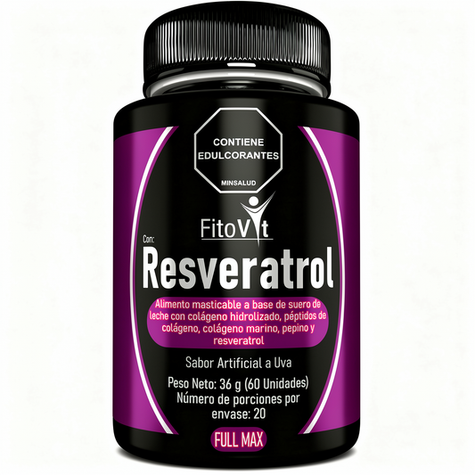 Resveratrol full max por 60 tabletas masticables